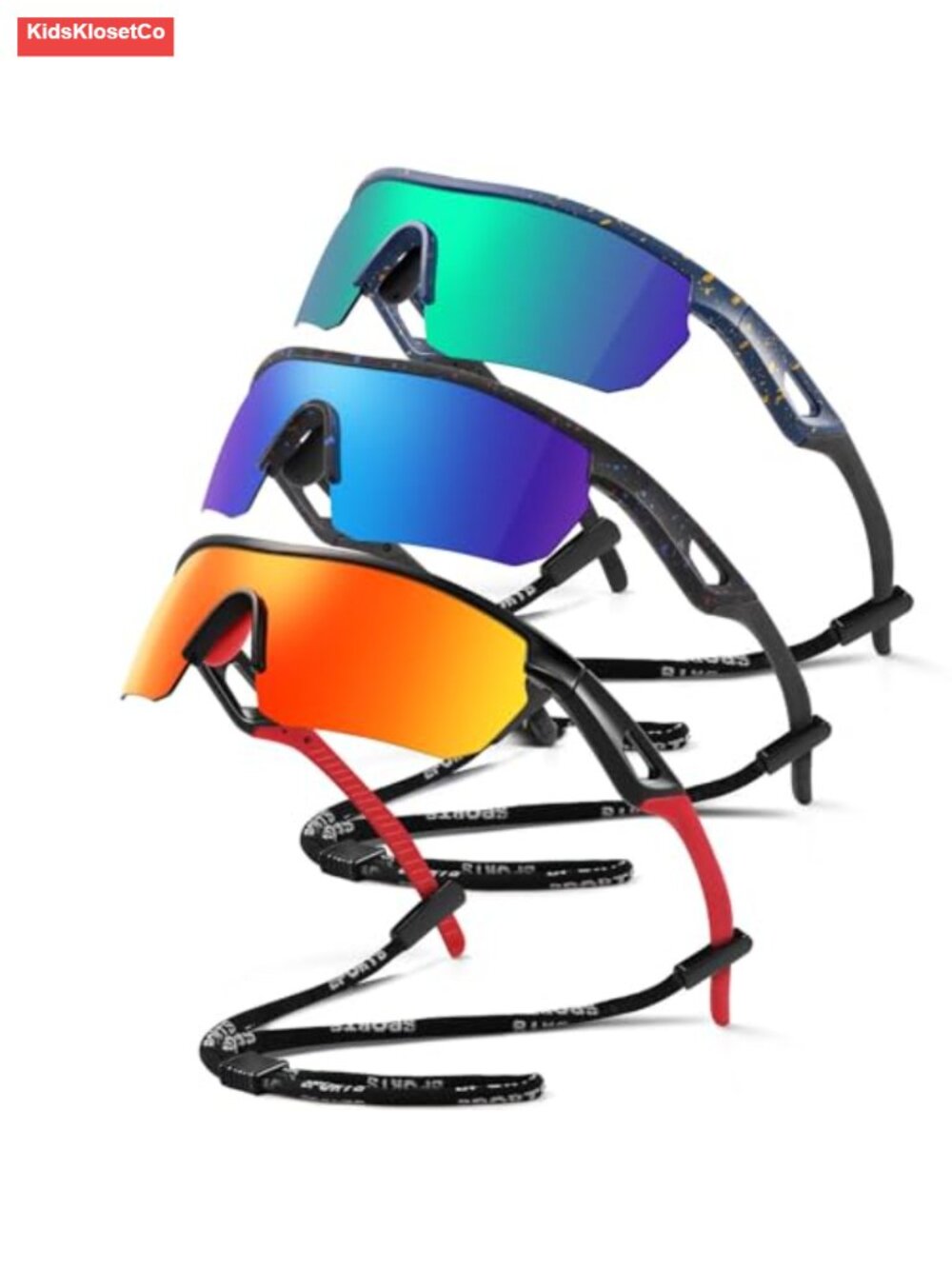 Polarized Kids Baseball Sunglasses Youth Sports Goggles UV Protection Elastic
